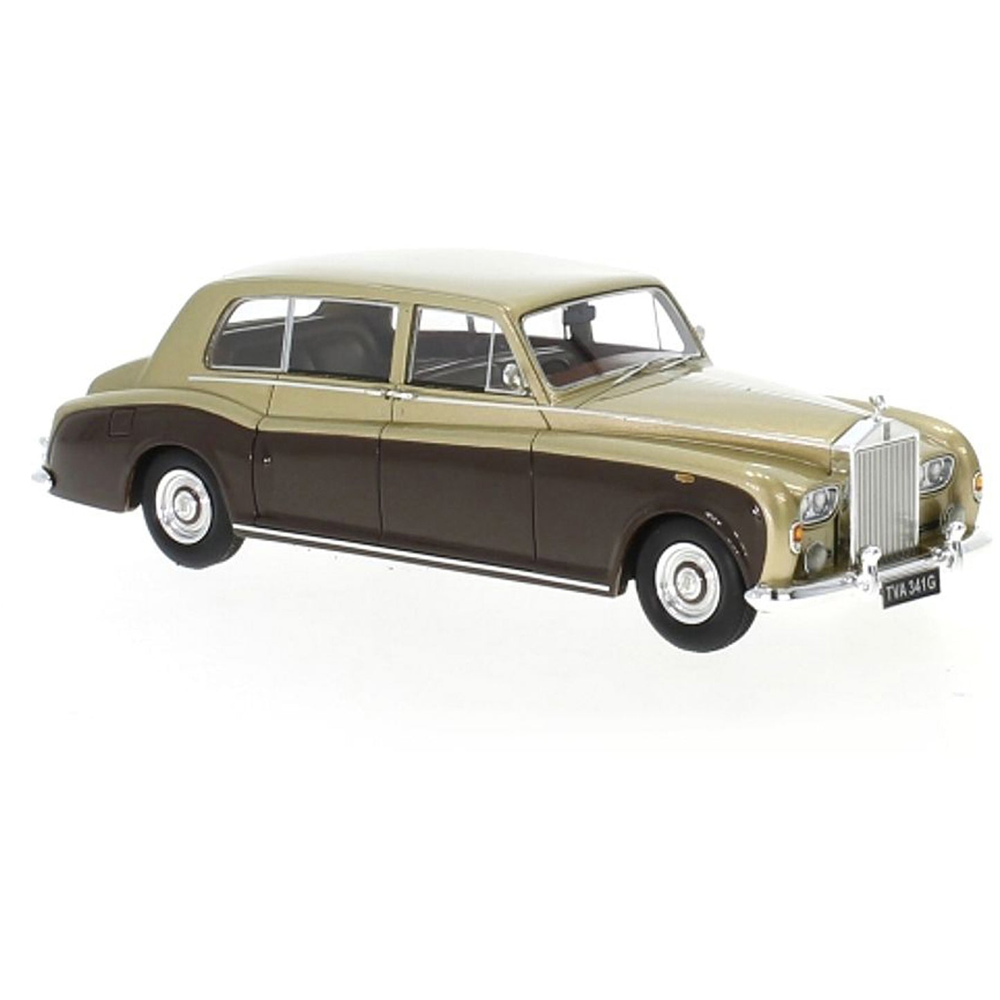 Rolls Royce Phantom VI EWB (1968) in Gold over Brown