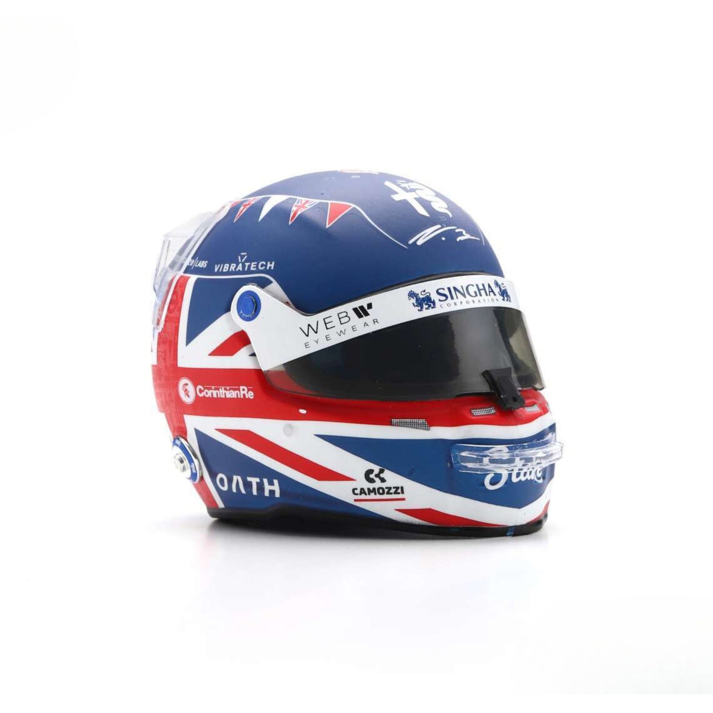 Stilo Alfa Romeo F1 Team Stake Valtteri Bottas Replica Helmet (British GP 2023) in Blue/White/Red