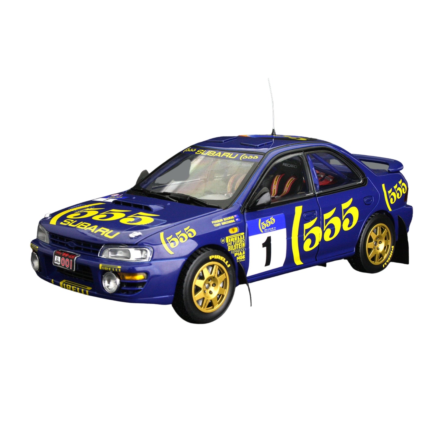 Subaru Impreza 555 Peter Bourne/Tony Sircombe (No.1 Winner Hong Kong Beinjing Rally 1994) in Blue