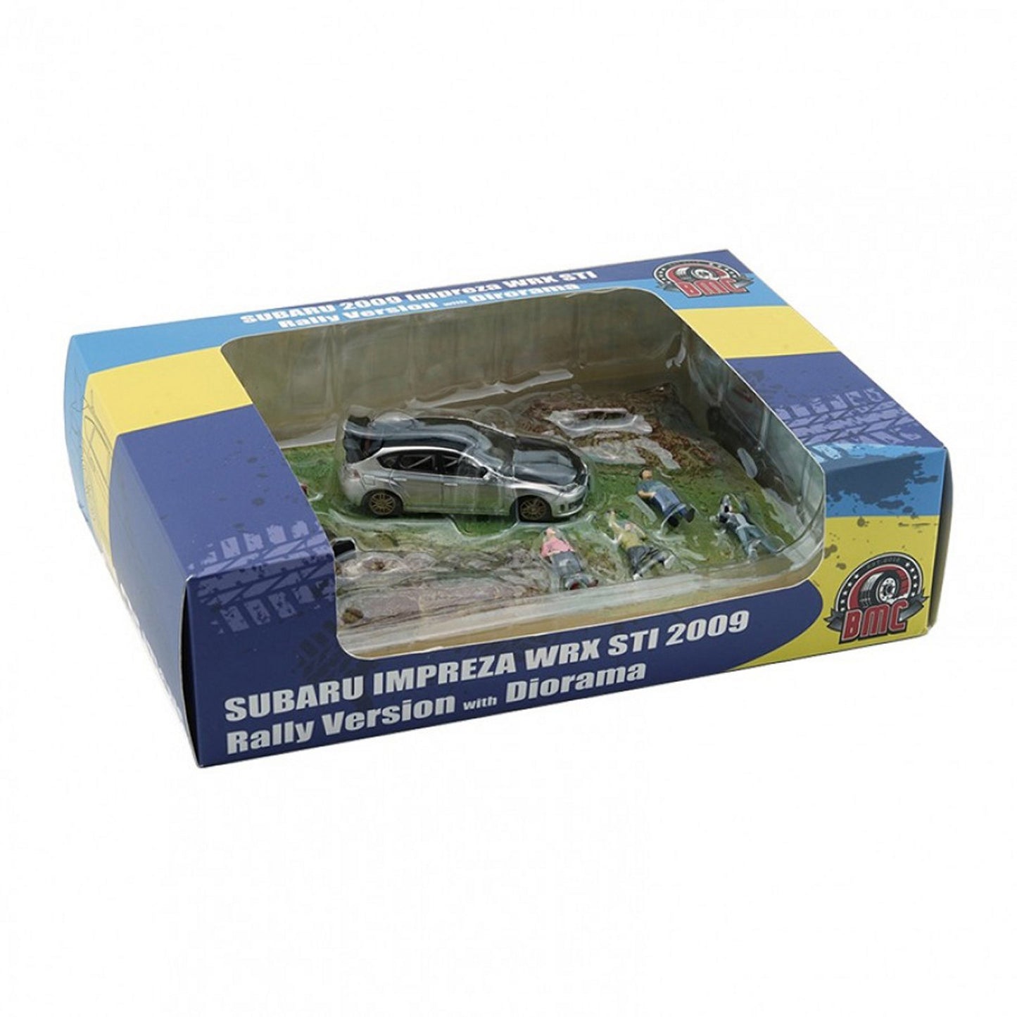 Subaru Impreza WRX STI (With Grass Rally Diorama 2009) in Silver/Black