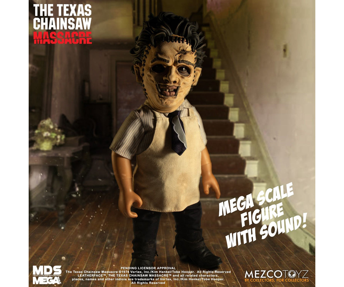 Leatherface Mezco Designer Series (Mega Scale) with sound Figure From Texas Chainsaw Massacre