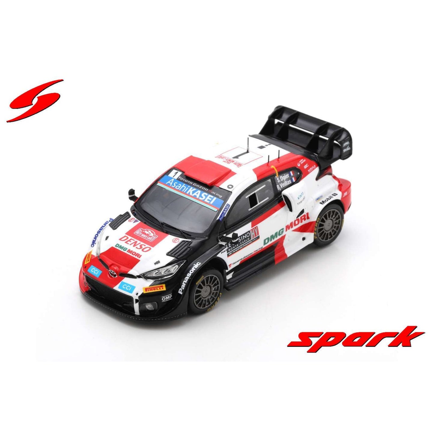 Toyota GR Yaris No.1 S.Ogier/B.Veillas (Monte Carlo Rally 2022) in White/Red/Black