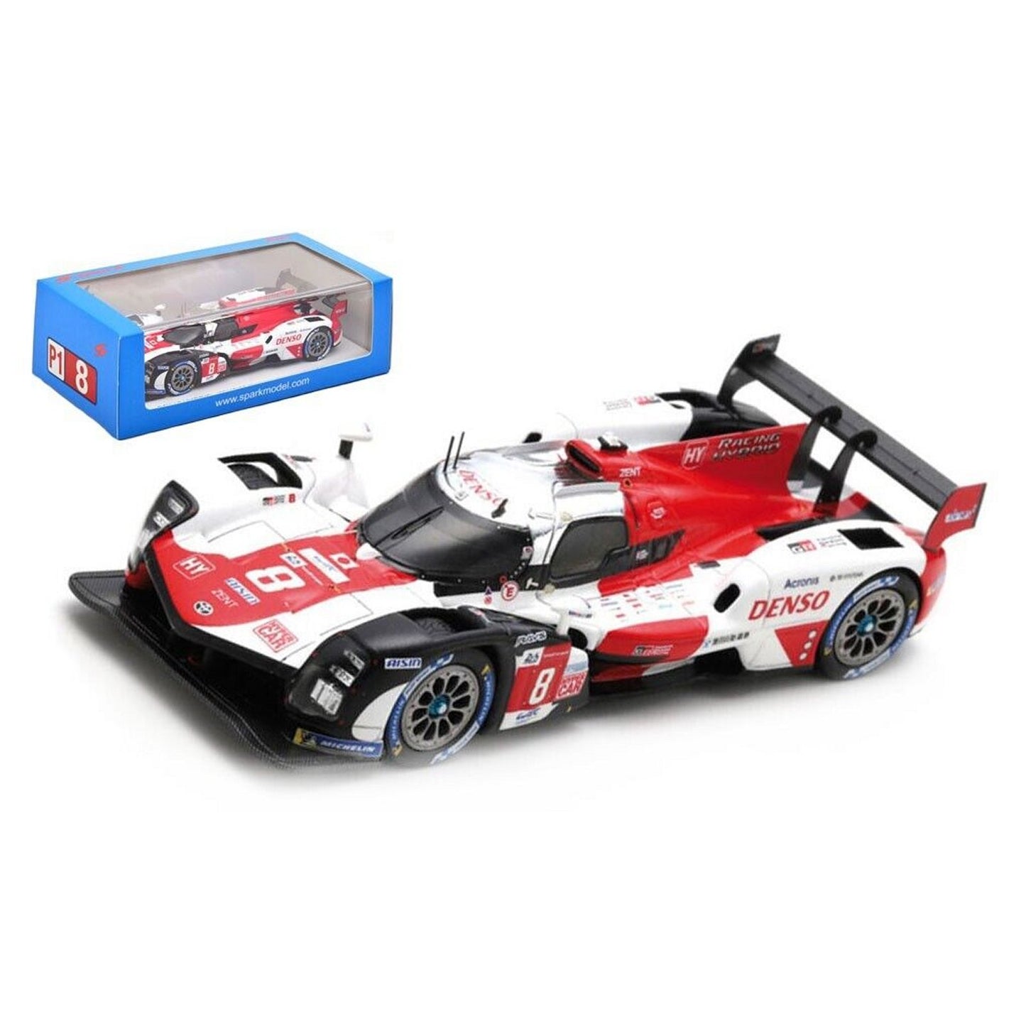 Toyota GR010 Hybrid S.Buemi/B.Hartley/K.Nakajima (2nd 24H Le Mans 2021) in Red/White