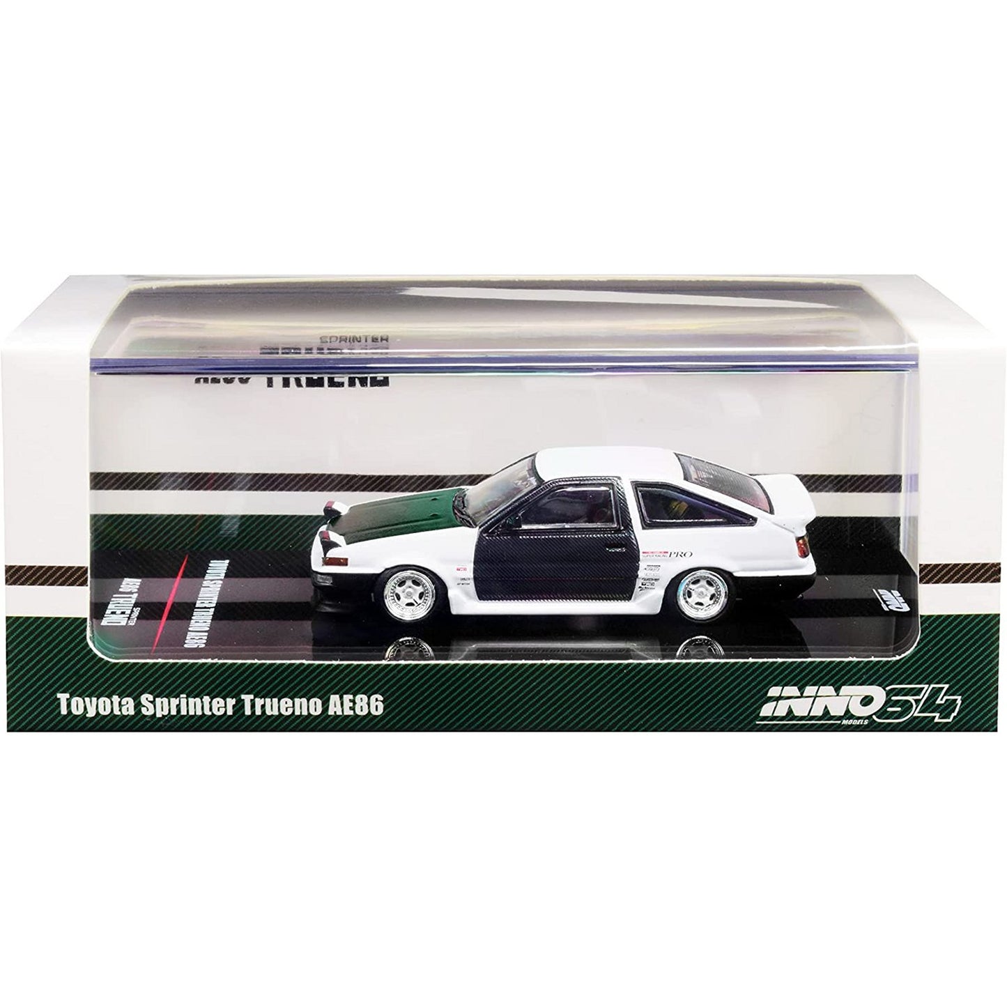 Toyota Sprinter Trueno AE86 (Drift Car) in White/Green With Carbon Doors