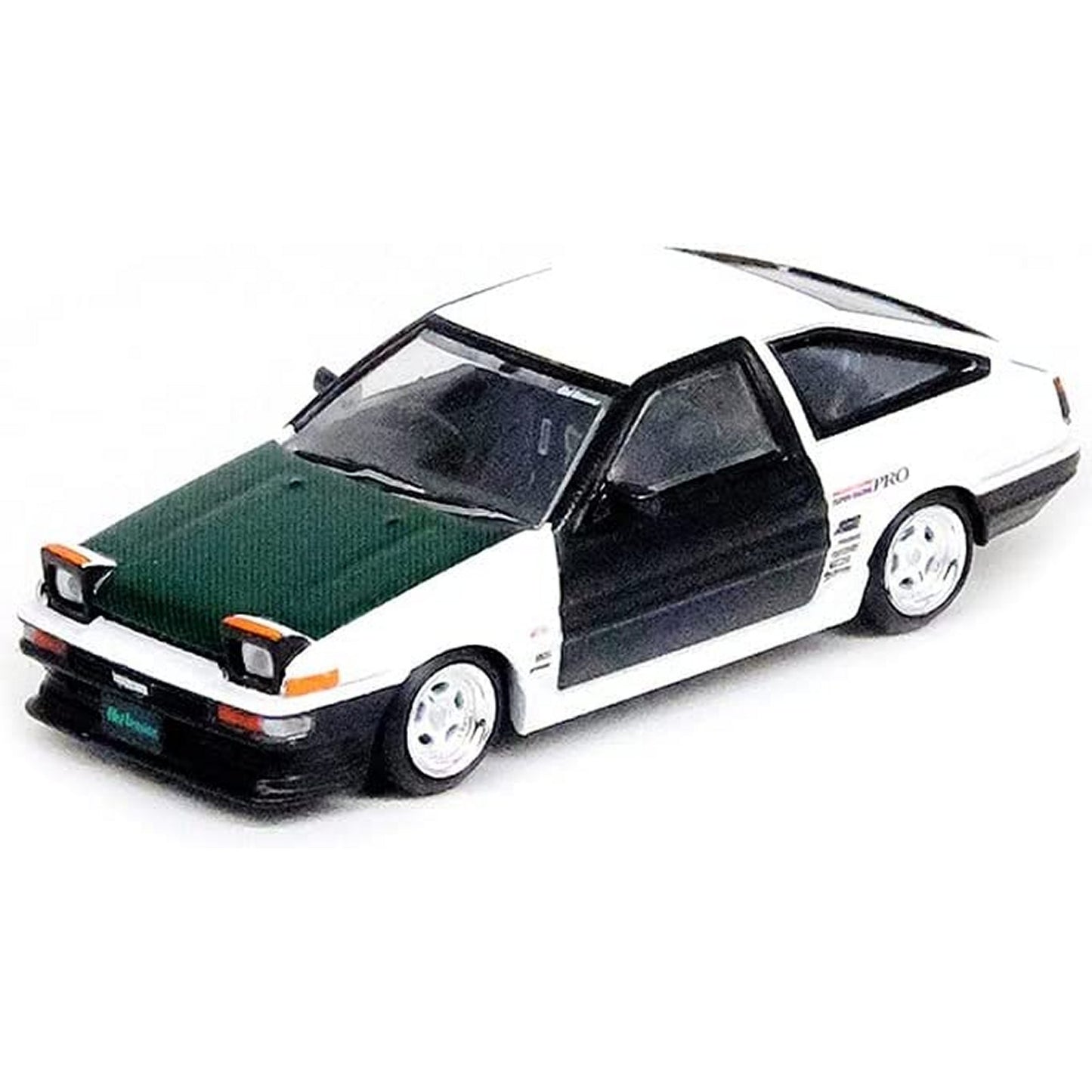 Toyota Sprinter Trueno AE86 (Drift Car) in White/Green With Carbon Doors