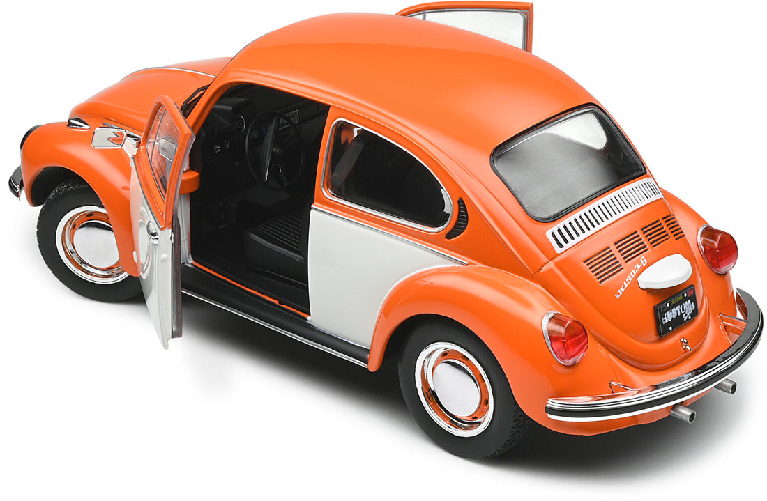 VW Beetle (1974) in Orange/White