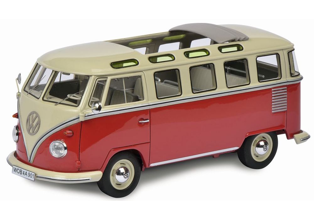VW T1 B Samba in Red and Beige