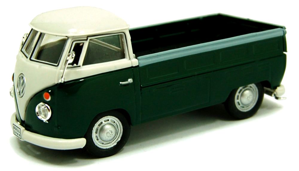 VW T1 Open Pickup Van in Dark Green and White