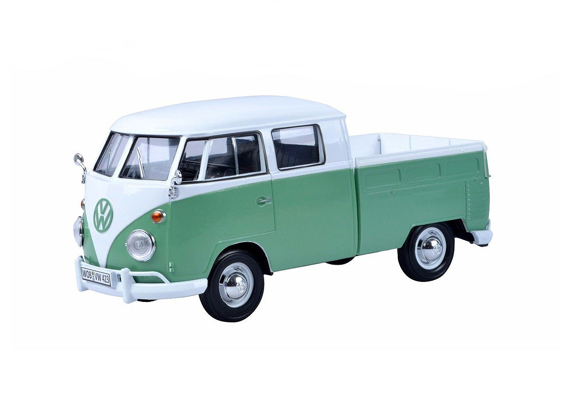 VW T2 Double Cab Pickup Van in Green and White