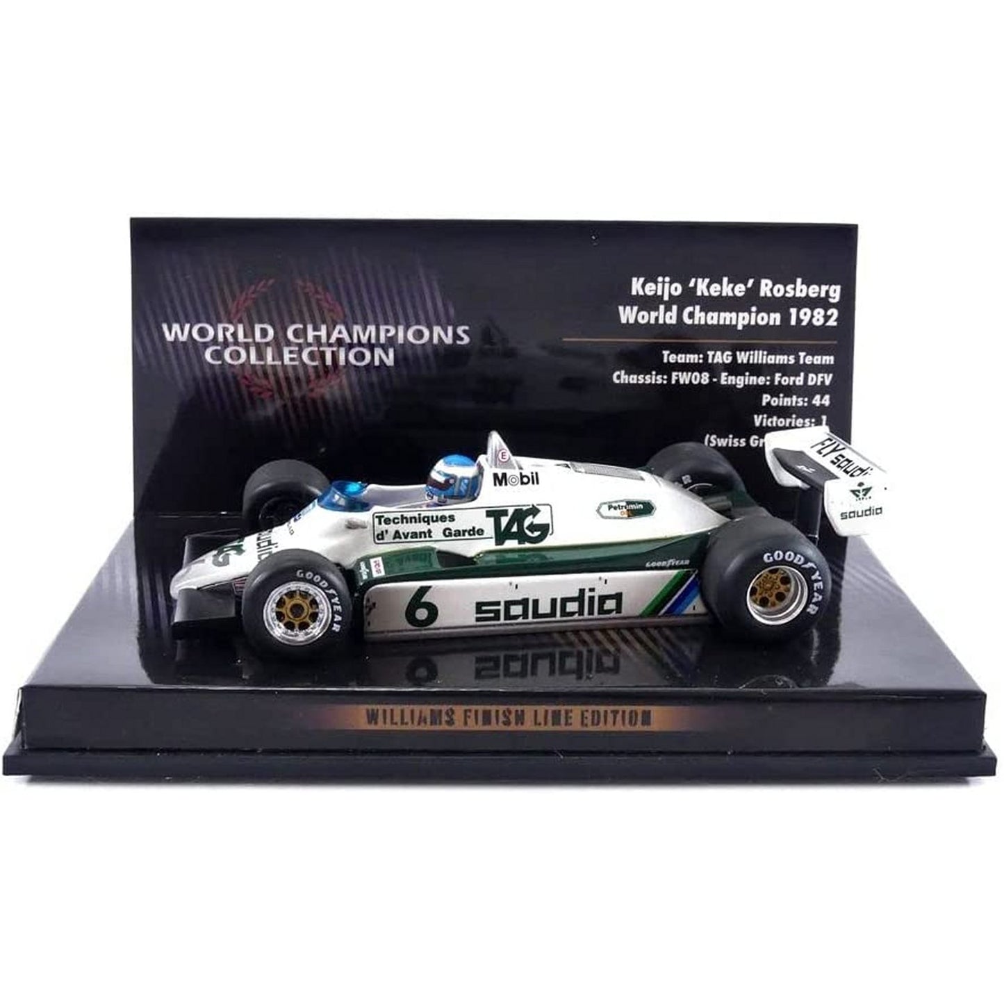 Williams FW 08 Keke Rosberg (World Champions Collection 1982) in White/Green