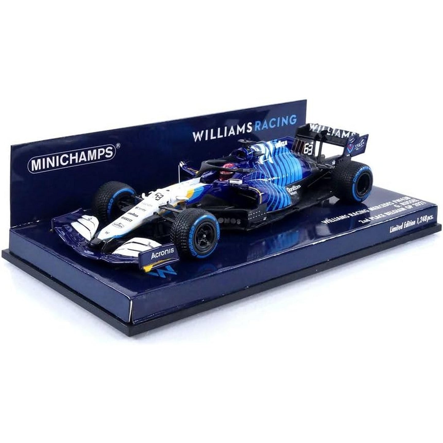 Williams FW43B George Russell (Second No.63 Belgian GP 2021) in Blue/White