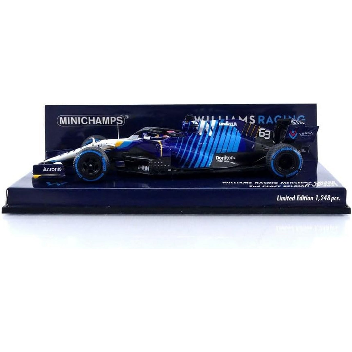 Williams FW43B George Russell (Second No.63 Belgian GP 2021) in Blue/White