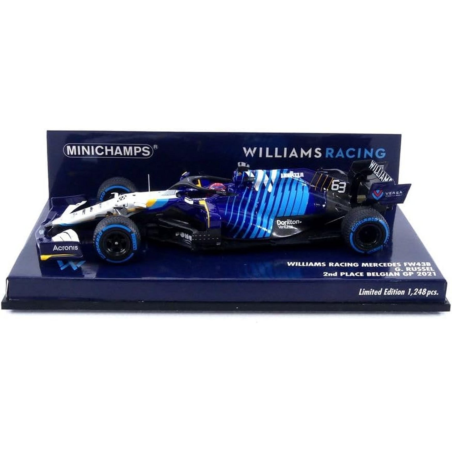 Williams FW43B George Russell (Second No.63 Belgian GP 2021) in Blue/White