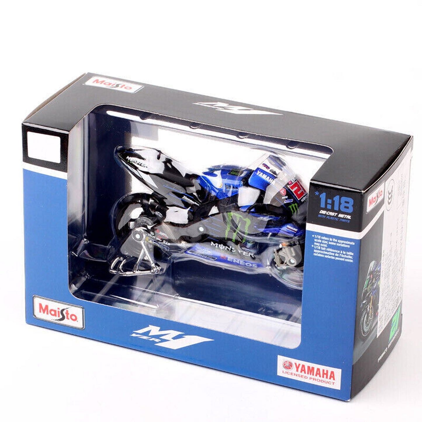 Yamaha M1 YZR Fabio Quatararo (Monster energy Factory Racing Team 2021) in Blue/Black