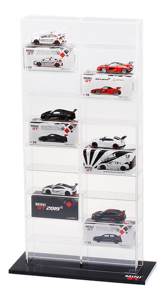 20 Car Acrylic Display Case in Black | Mini GT Collectible