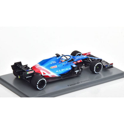 Alpine A521 Fernando Alonso (3rd Qatar GP - With Pitboard 2021) in Blue