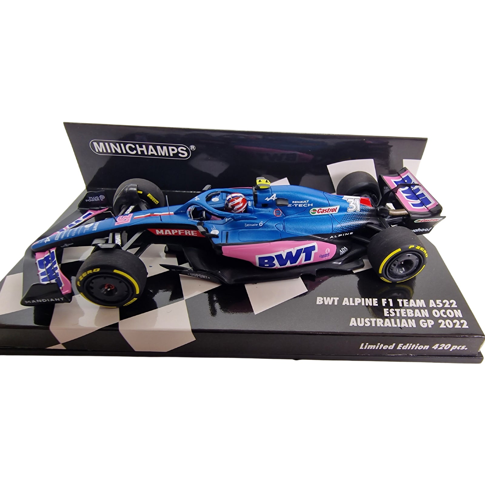 Alpine A522 Esteban Ocon (No.31 BWT Miami GP 2022) in Blue