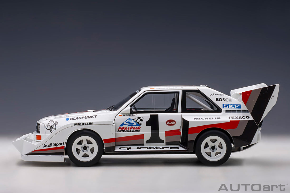 Audi Sport Quattro S1 Walter Rohrl (Pikes Peak Winner #1 1987) in White