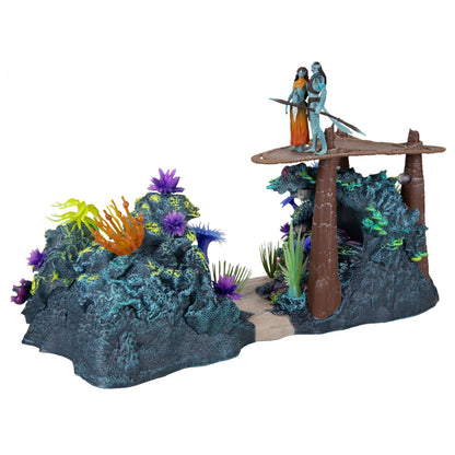 Tonowari and Ronal With Metkayina Reef Diorama From Avatar The Way of Water