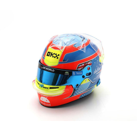 Bell McLaren F1 Team Oscar Piastri Replica Helmet (2023) in Blue/Yellow/Pink