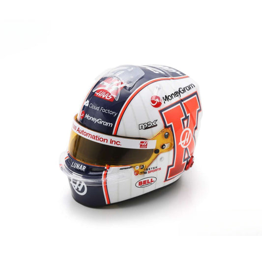 Bell MoneyGram Haas F1 Team Kevin Magnussen Replica Helmet (Miami GP 2023) in White/Blue/Red