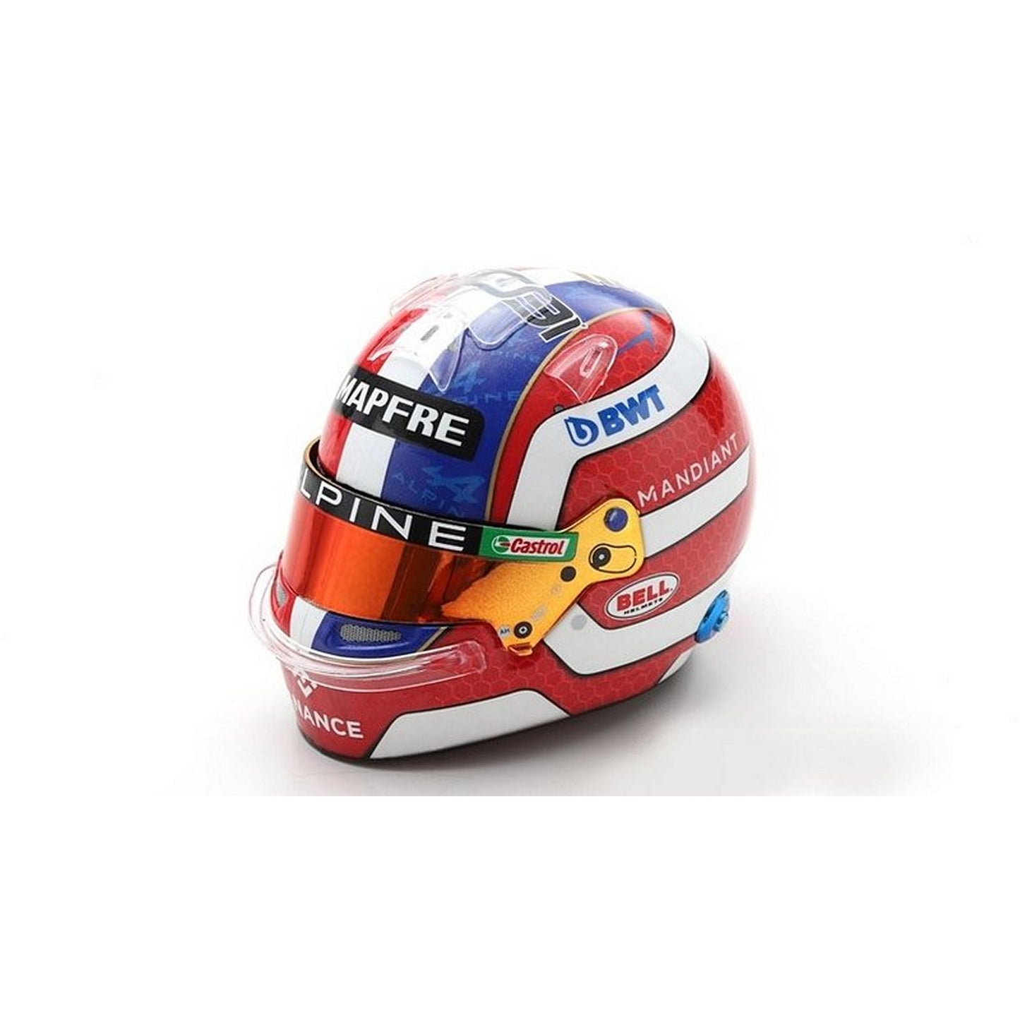 Bell Replica Helmet Esteban Ocon (Alpine 2022) in Red/White/Blue