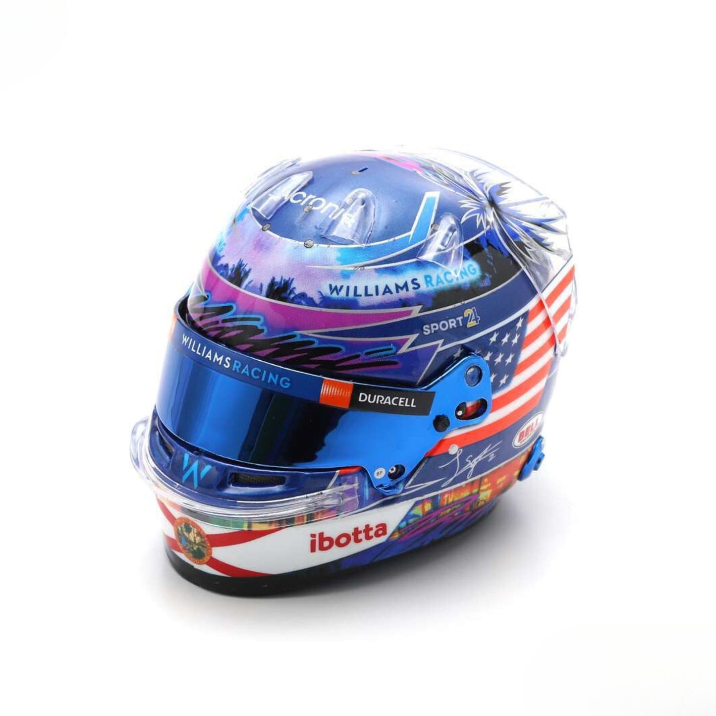 Bell Replica Helmet Williams Racing Logan Sargeant (Miami GP 2023) in Blue