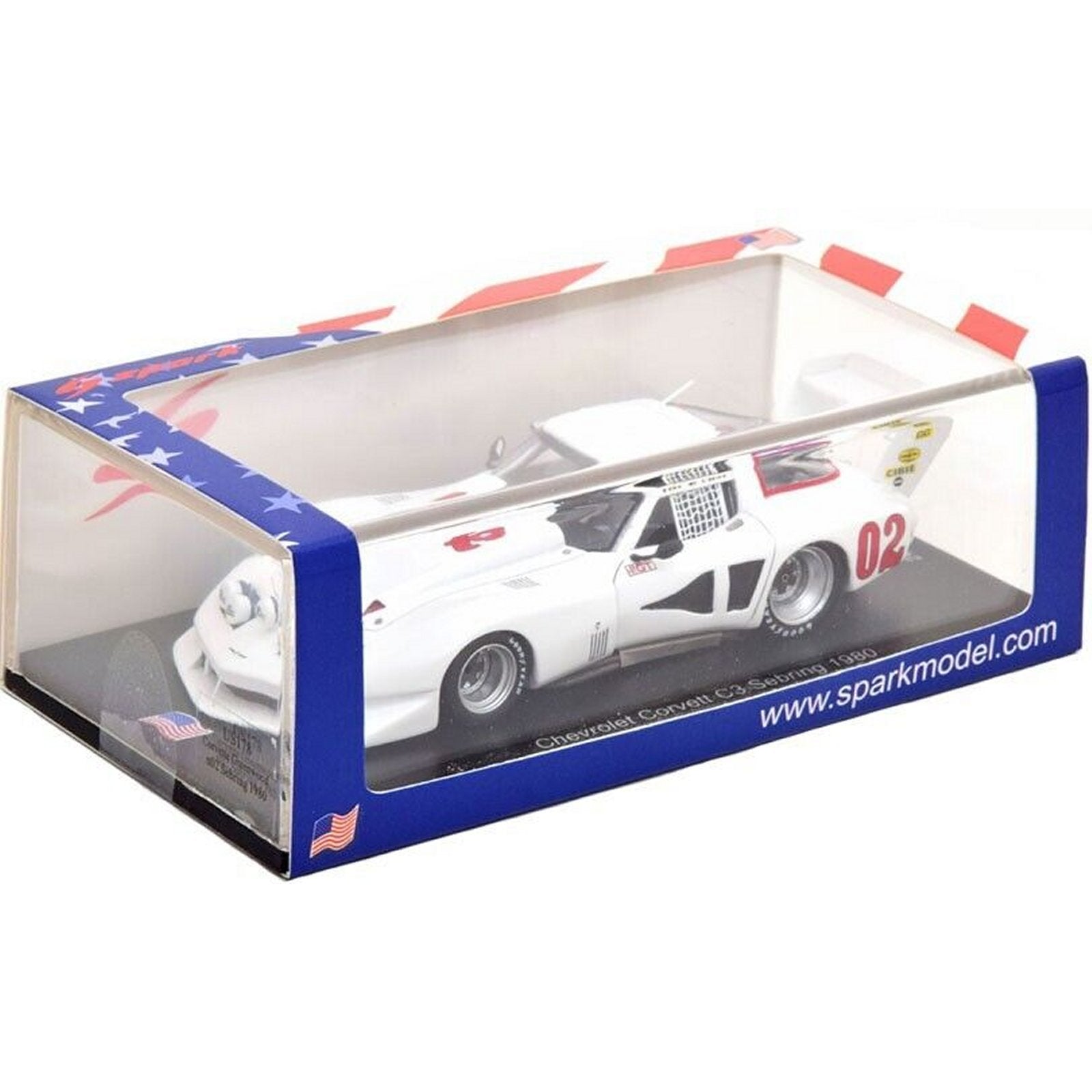 ミニカー　1/43 Chevrolet Corvette C3 Sebring 12H 1980 T. Almeida - R. Rodriguez - G. Riano #02 [US178] Chevrolet Corvette C3 T.Almeida/R.Rodriguez/G.Riano (Sebring