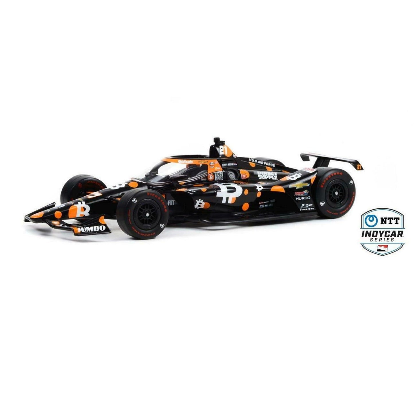 Chevrolet Ed Carpenter Racing Rinus Veekay (2021) in Black/Orange