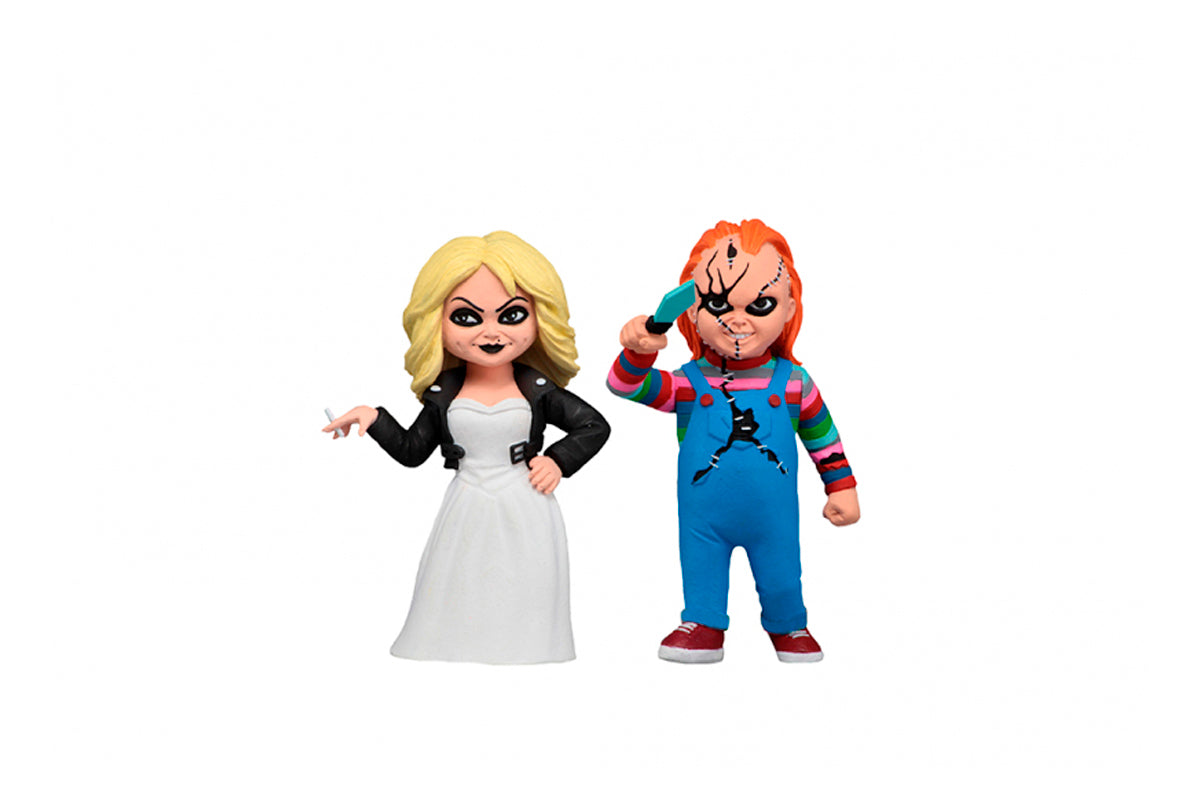 Chucky & Tiffany Toony Terrors Figure Set From Child's Play Bride Of Chucky