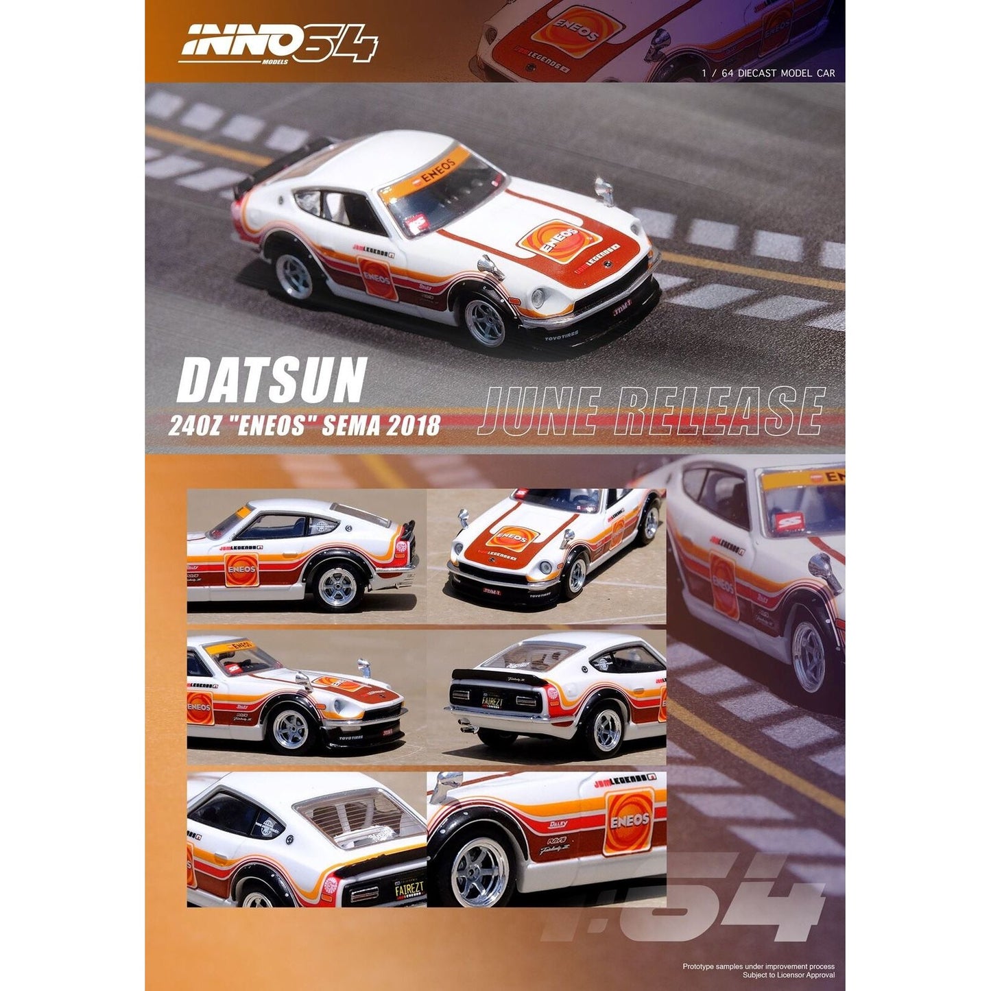 Datsun 240Z Eneos (SEMA Show) in White/Brown/Red/Orange