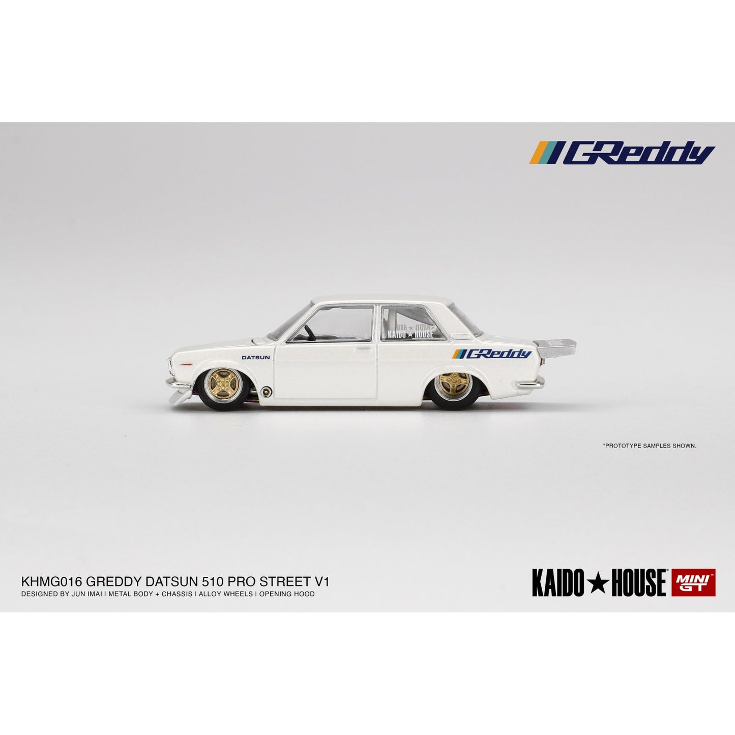 Datsun 510 Pro Street (Kaido House Greedy) in Pearl White