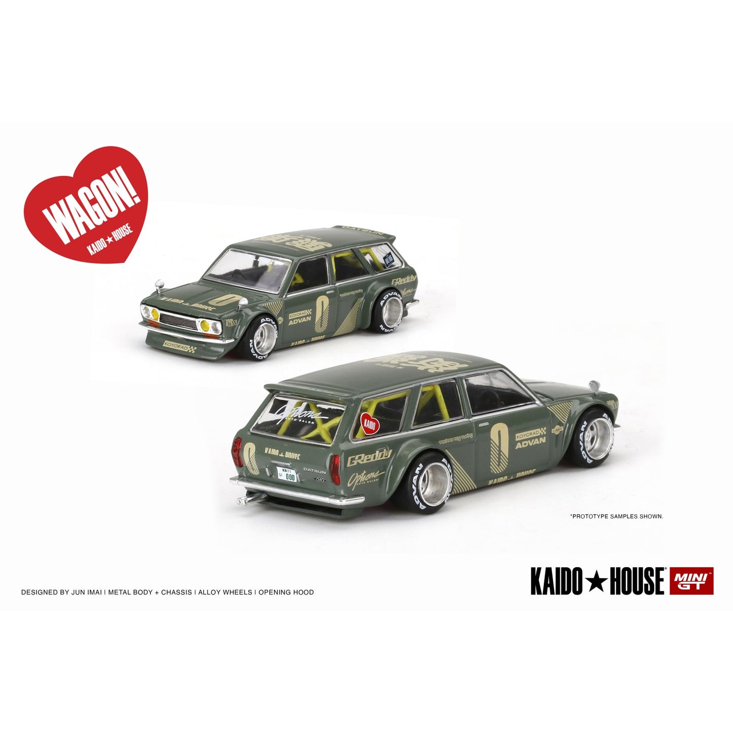 Datsun 510 Wagon Kaido House (RHD) in Green