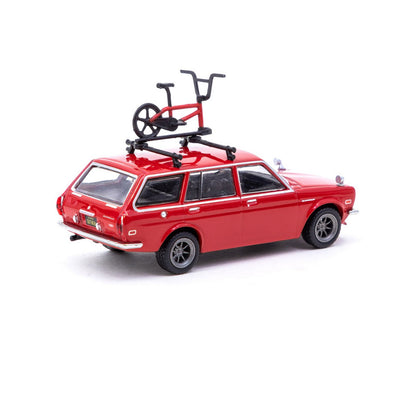 Datsun Bluebird 510 Wagon (With Bicycle and Roof Rack) in Red