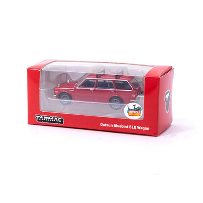 Datsun Bluebird 510 Wagon (With Bicycle and Roof Rack) in Red