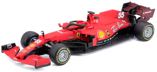 Ferrari SF21 Carlos Sainz (No. 55 F1 Team 2021) in Red