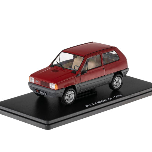 Fiat Panda 45 (NO DISPLAY CASE 1980) in Red/Grey