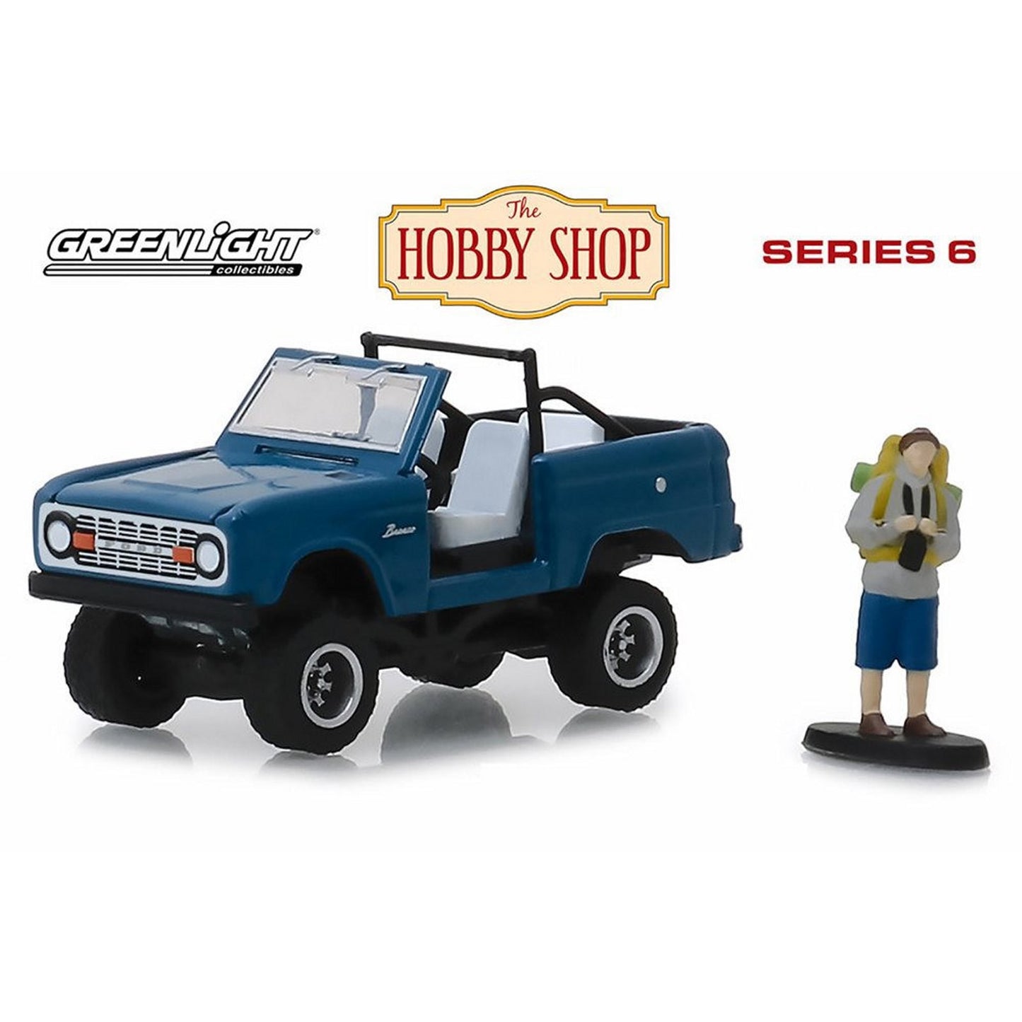 Ford Bronco Doors Removed (With Backpacker Hobby Shop Series 6 1967) in Blue
