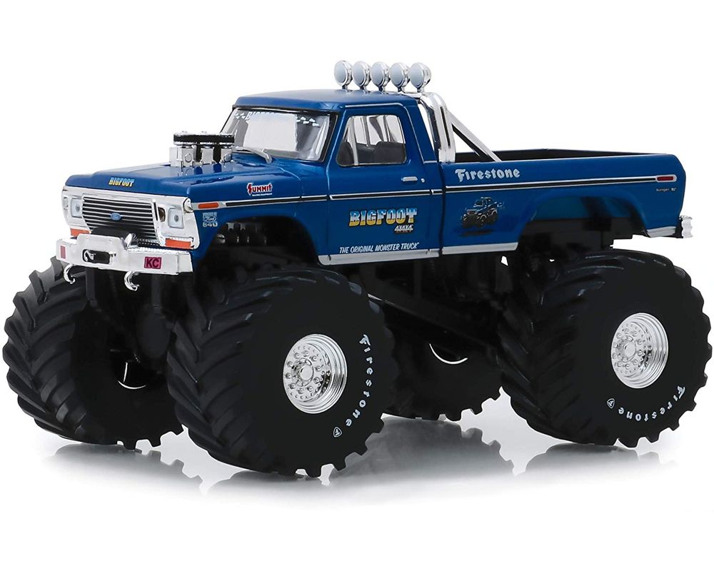 Ford F250 Bigfoot Number 1 Monster Truck (Extra Large Wheels 1974) in Blue