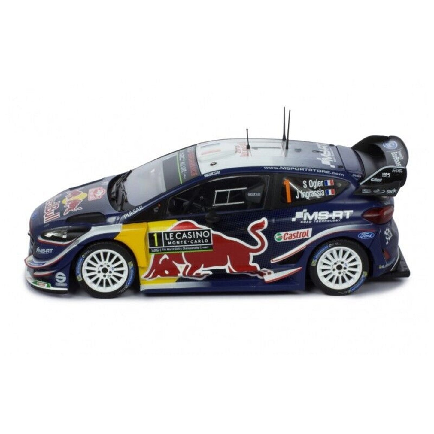 Ford Fiesta WRC No.1 S.Ogier/J/Ingrassia (Winner Monte Carlo Rally 2018) in Blue/white