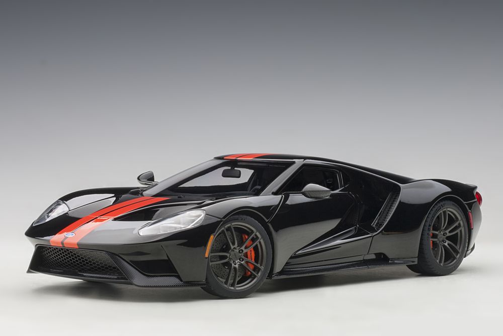 Ford GT (2017) in Shadow Black with Orange Stripes