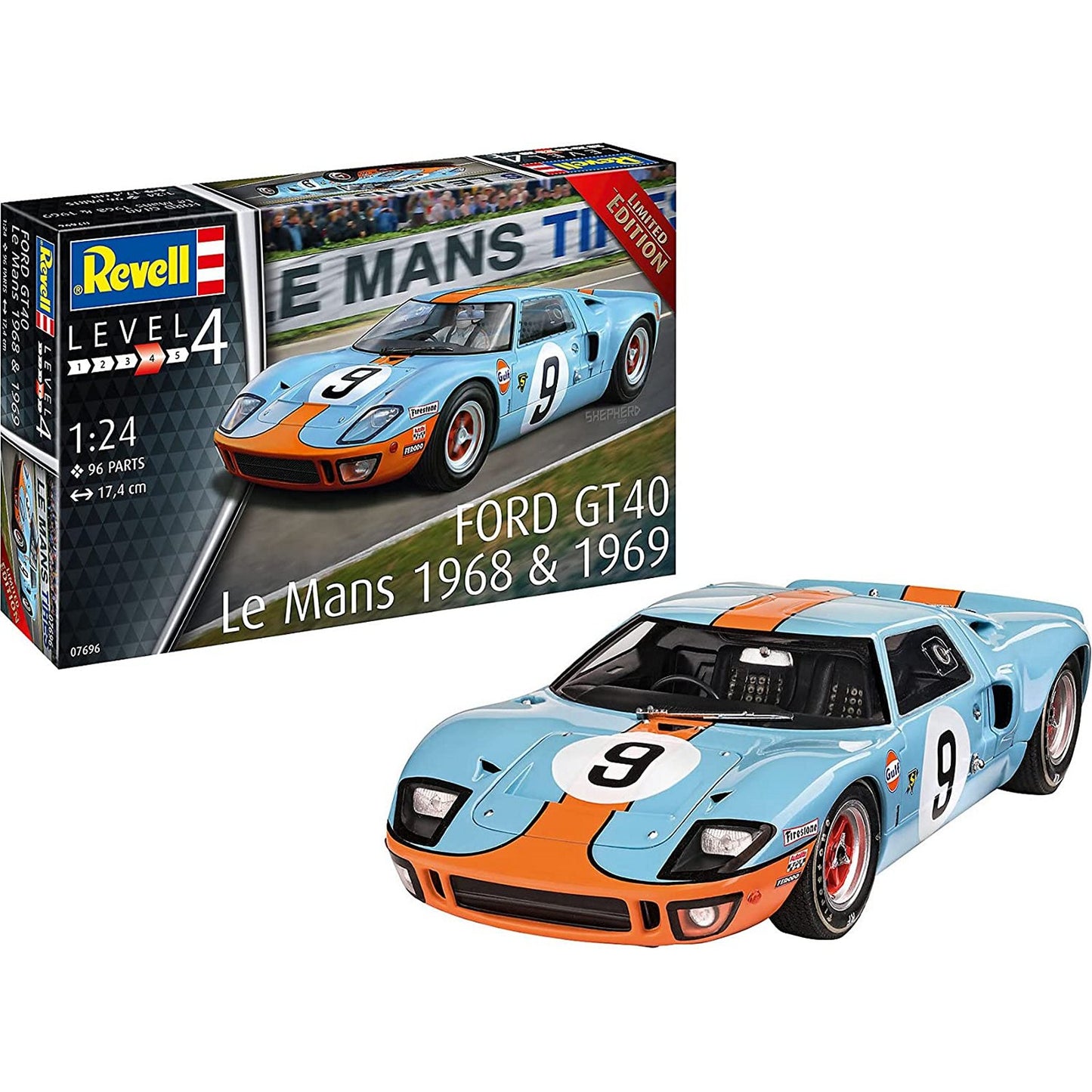 Ford GT-40 (Le Mans 1968 and 1969) [Kit] in Blue/orange