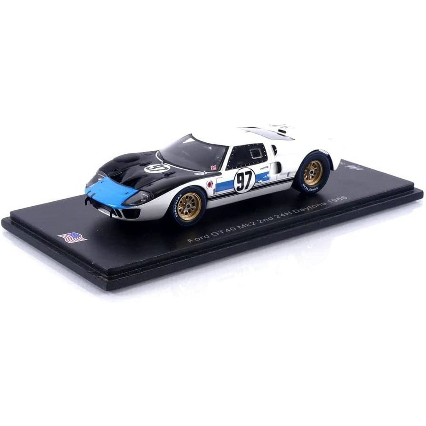 Ford GT40 Mk 2 D.Gurney/J.Grant (Shelby American 24H Daytona 1966) in White.Black