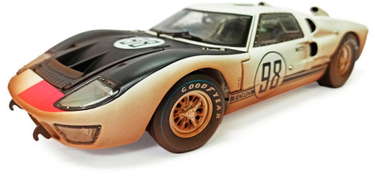 Ford GT40 Mk II Ken Miles - Lloyd Ruby (Daytona 24Hrs Post-Race Dirty Version 1966) in White/Black
