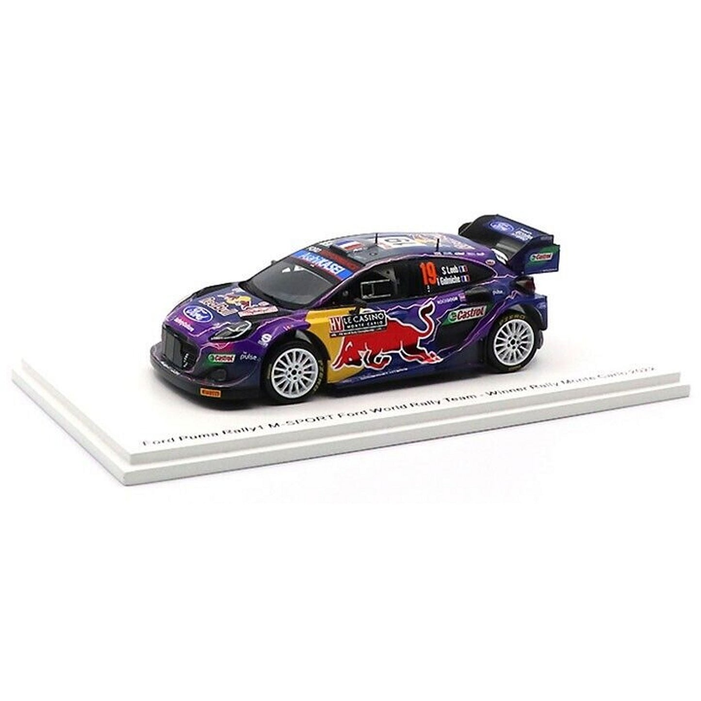 Ford Puma Rally1 M-Sport AS.Loeb/I.Galmiche (Winner Monte Carlo Rally 2022) in Purple/Blue