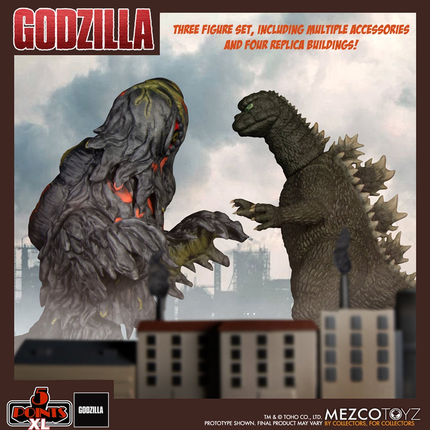 Godzilla Vs Hedorah 5 Points XL Figure Set From Godzilla