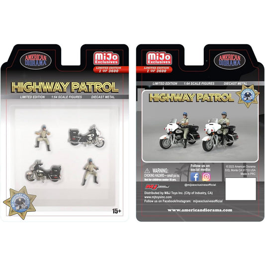 Highway Patrol Figure Set (With Bikes)
