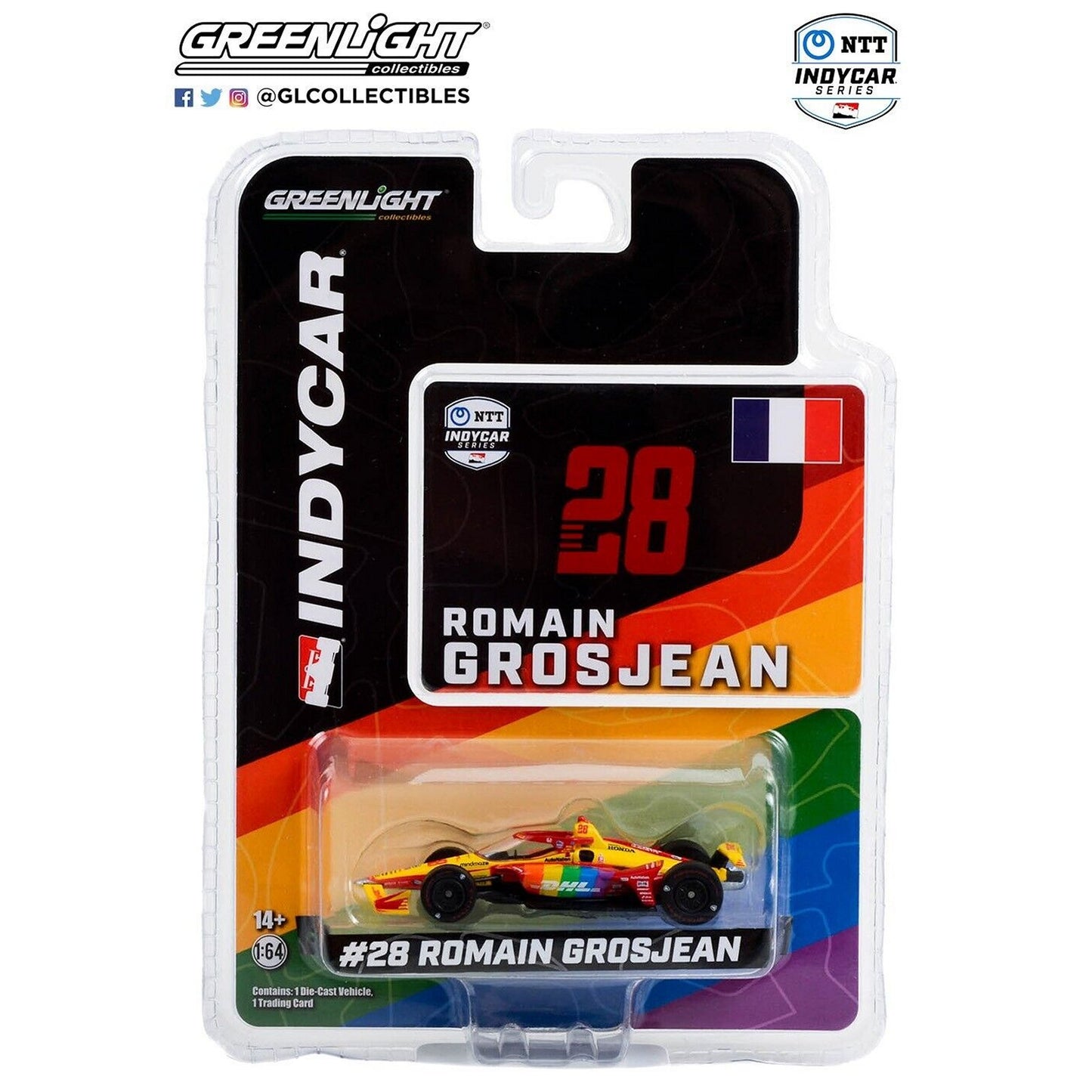 Honda Andretti Motorsport Romain Grosjean (No.28 2022) in Yellow/Red
