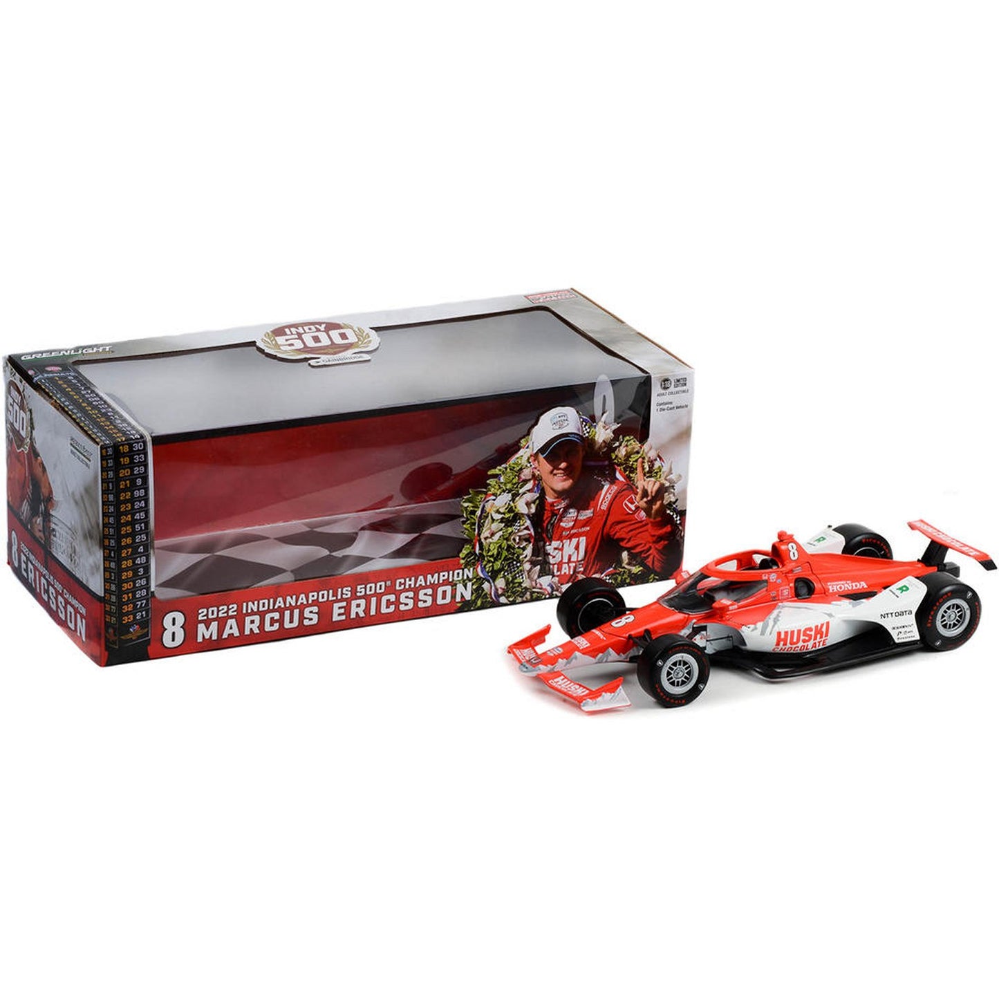 Honda Chip Ganassi Racing Huski Chocolate Marcus Ericsson (Champion Indy 500 2022) in Red/White