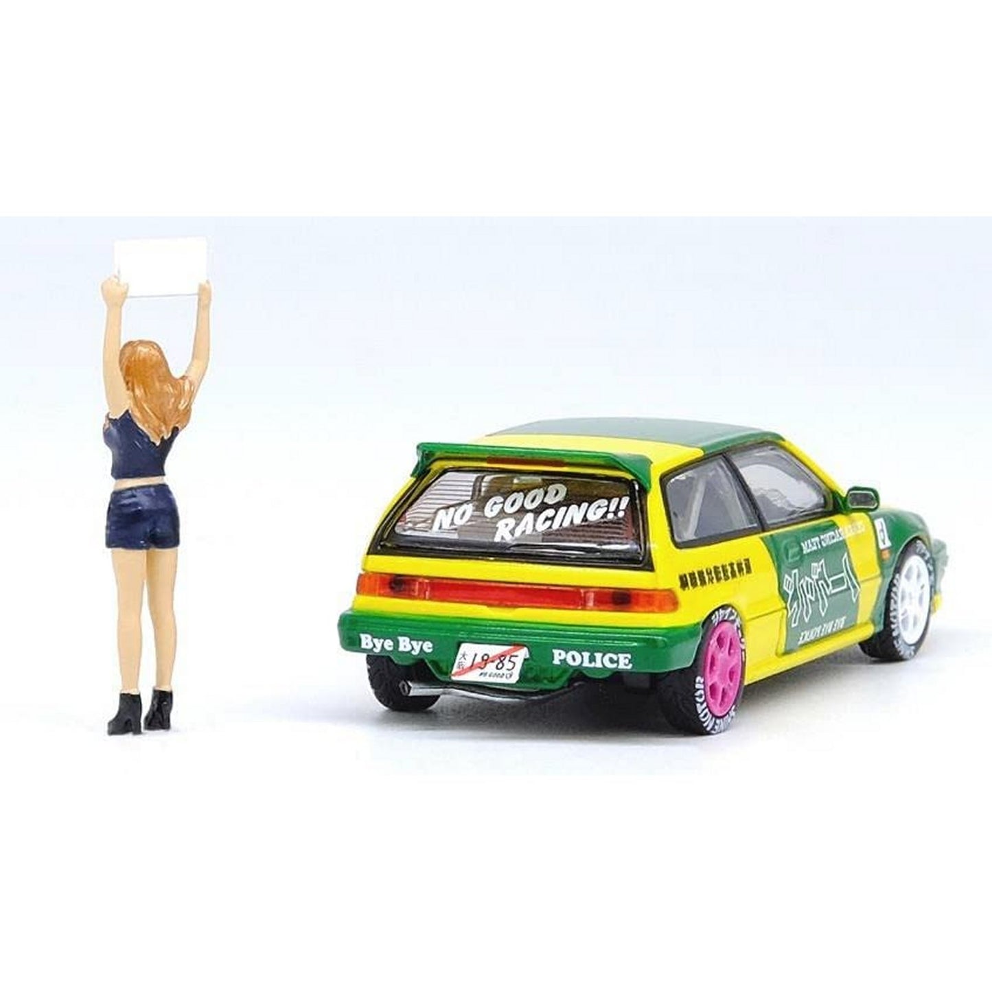 Honda Civic EF9 (No Good Racing Osaka Auto Messe With Figure) in Yellow/Green